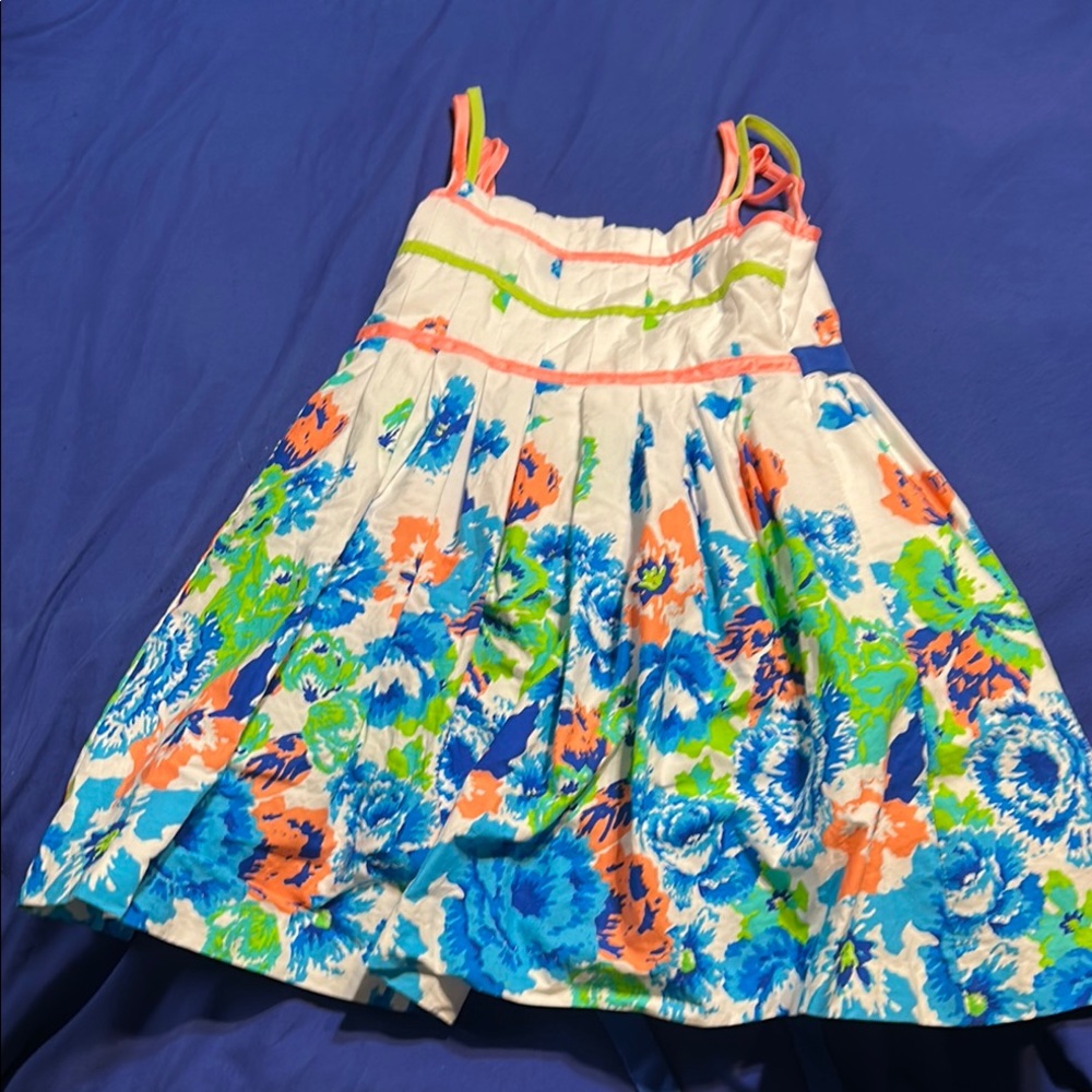 Kitsch Pink and White Fabric with Orange Detail
